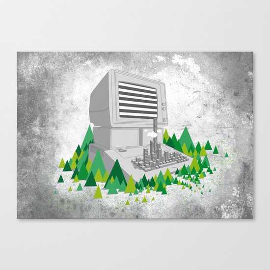 Keyboard City Canvas Print