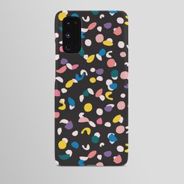Modern graphic small colored forms on black Android Case