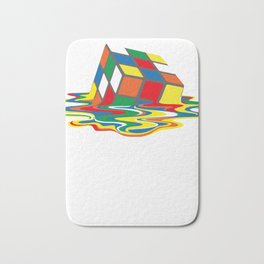 Rubik's Cube Melting Rubik's Cube Bath Mat | Millennium, Magic, Magiccube, Colorful, Game, Coloredcube, Colorfulcube, Cube, 2000, Colored 