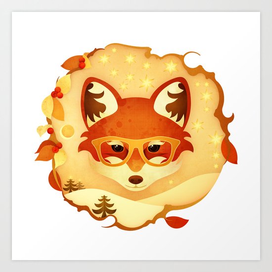 Autumn Fox Art Print