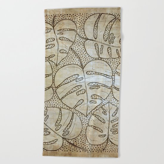 Poá Monstera Beach Towel