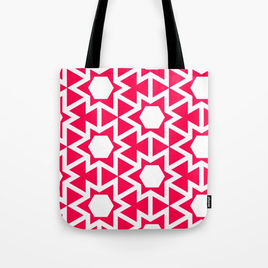 Zoutman Neon Pink Pattern Tote Bag