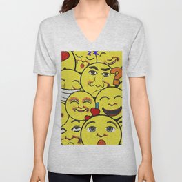 Emojis Galore V Neck T Shirt