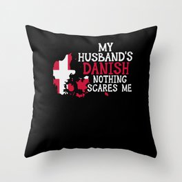 Nothing Scares Me Husband Wife Denmark Married Danish Throw Pillow | Nothingscaresme, Geography, Danishhusband, Map, Nationality, Country, Woman, Patriot, Homeland, Father 