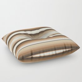 Brown and Navajo White Southwest Serape Stripes Floor Pillow
