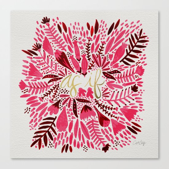 As If – Pink & Gold Canvas Print