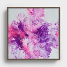 Pink and Purple Splash Framed Canvas