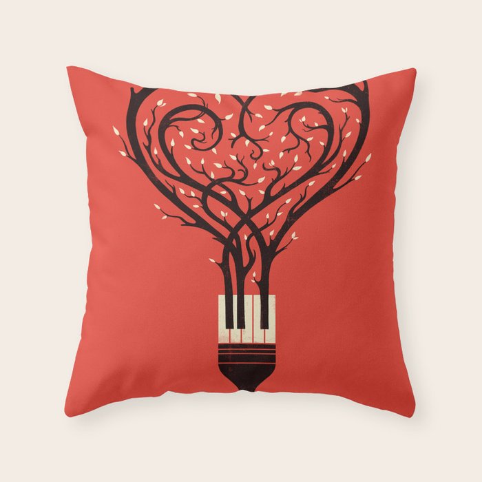 Paint Your Love Song Throw Pillow by Enkel Dika Society6