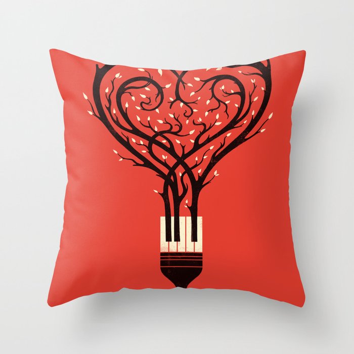 Paint Your Love Song Throw Pillow