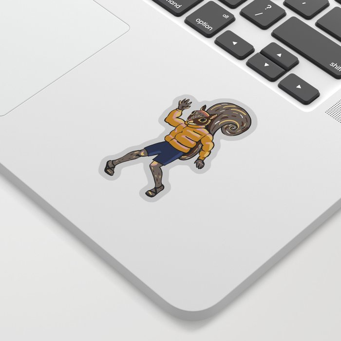 Puffer Squirrel Sticker