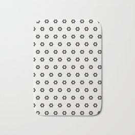 Tiles of Penang - Black and white Bath Mat | Malaysia, Geometry, Black And White, Moroccan, Morocco, Patchwork, Collage, Graphicdesign, Tiles, Floor 