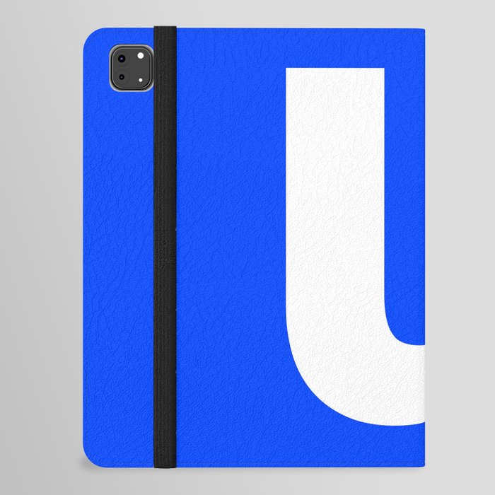 letter U (White & Blue) iPad Folio Case