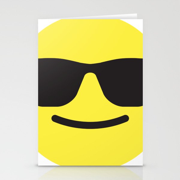 Smiling with Sunglasses Emoji Stationery Cards
