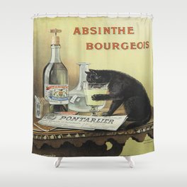 Vintage poster - Absinthe Bourgeois Shower Curtain
