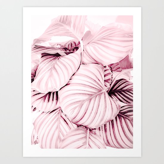 Long embrace - pink Art Print