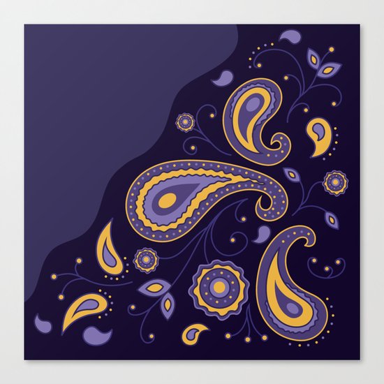Paisley Purple Pattern Canvas Print