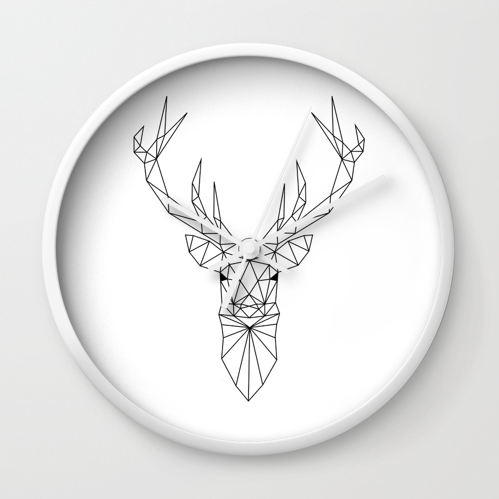 Geometric Deer Head Wall Clock By Paintxprint Society6 See more ideas about portrait drawing, drawing heads, figure drawing. geometric deer head wall clock by paintxprint