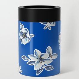 Blue Flowers Can Cooler