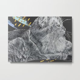 Star Cats Metal Print