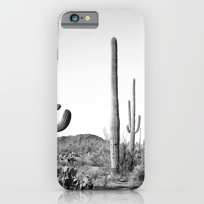 Grey Cactus Land iPhone Case