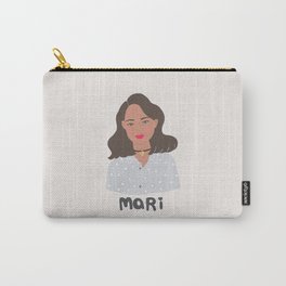 I am MARI, girly illustration, portrait, girl art print Carry-All Pouch