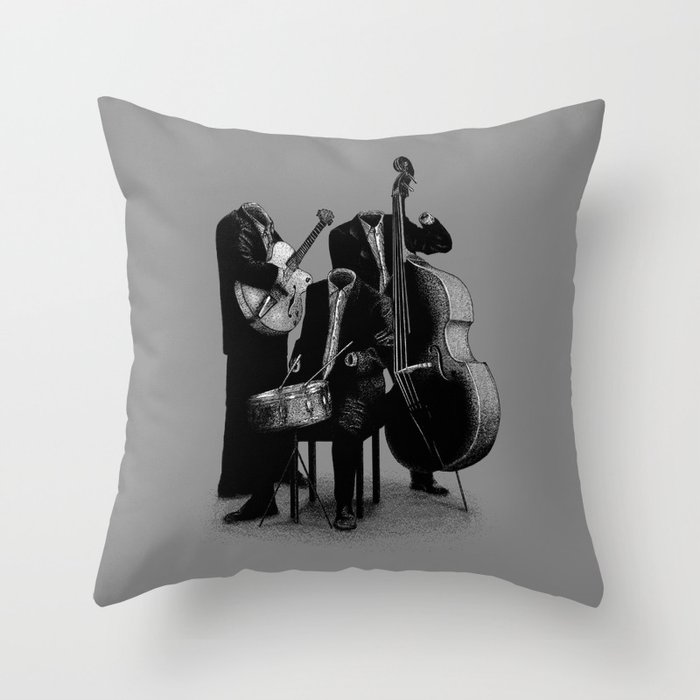 The Invisibles (On Grey) Throw Pillow
