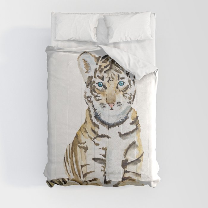 Watercolor Baby Tiger Comforter