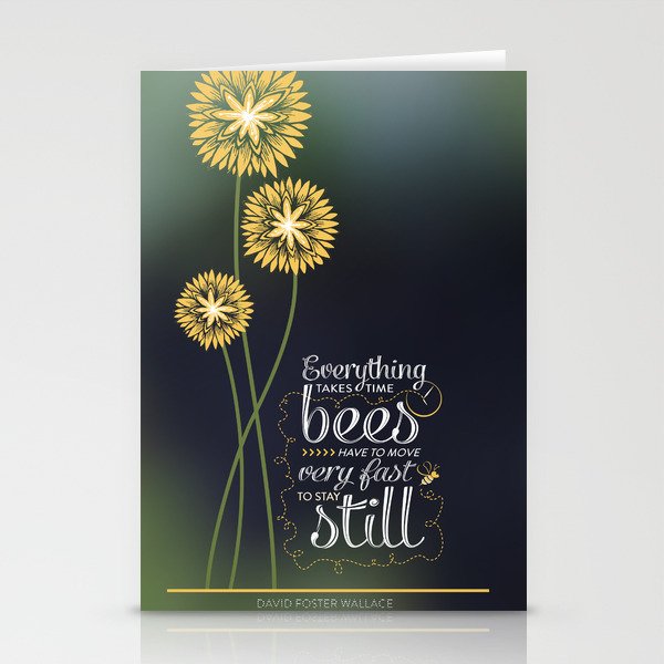 David Foster Wallace on Bees  Stationery Cards