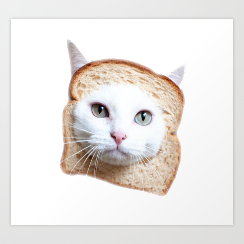 Bread Cat Art Print By Eliseccv Society6