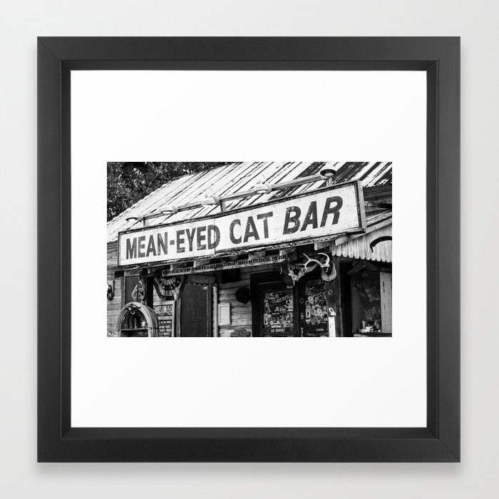 The Mean Eyed Cat Framed Art Print By Atxfineart Society6