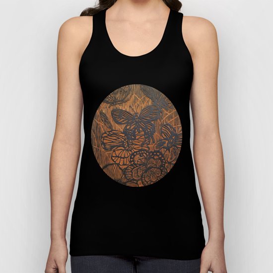 Flowers and Butterflies Unisex Tank Top
