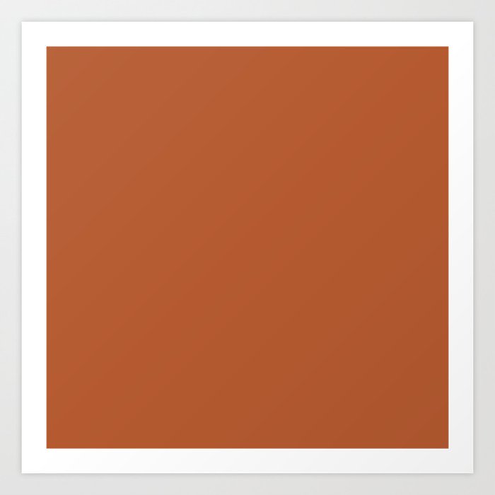 Burnt Orange Rust Solid Plain Color - Palette Of The Year 2021 Art Print