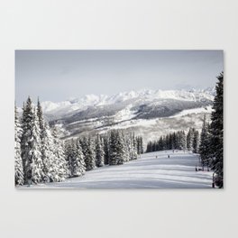Skiers and Snowboarders at Vail Ski Resort: Vail Colorado Canvas Print