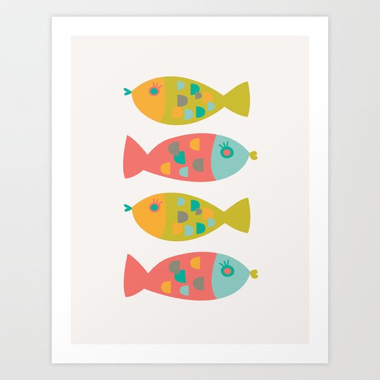 Four Fish Art Print