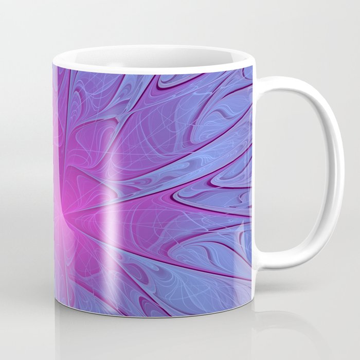 Pink Purple Abstract Flowers Coffee Mug