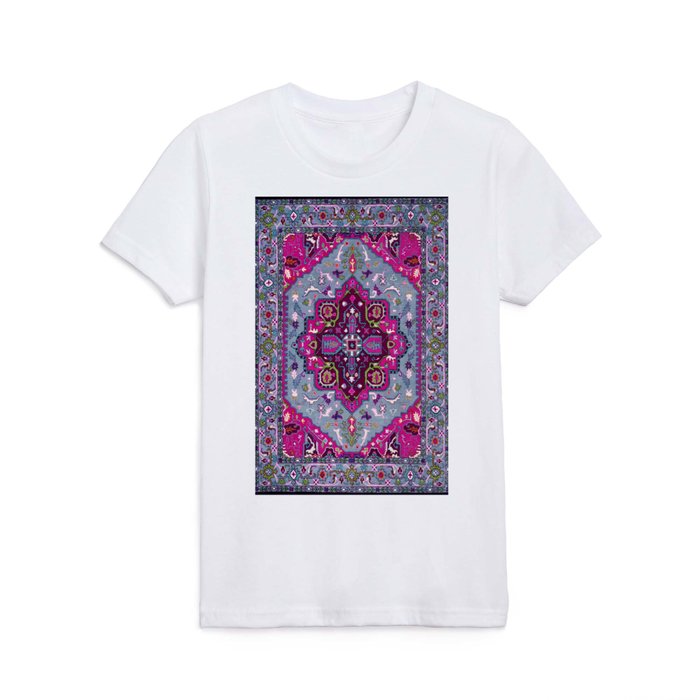 Lovely Purple Heritage Antique Traditional Moroccan Fabric Style Artwork Kids T Shirt