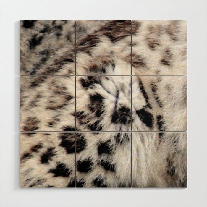 Snow Leopard Wood Wall Art