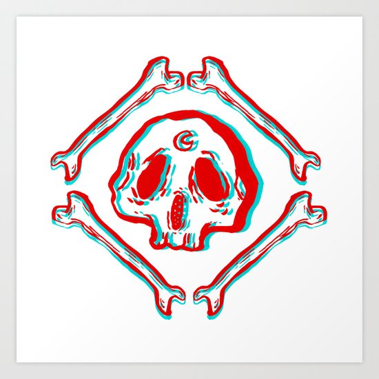 s k u l l & b o n e s Art Print