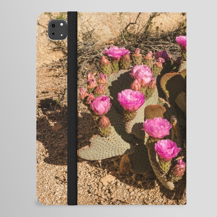 Pink Cactus Flowers iPad Folio Case