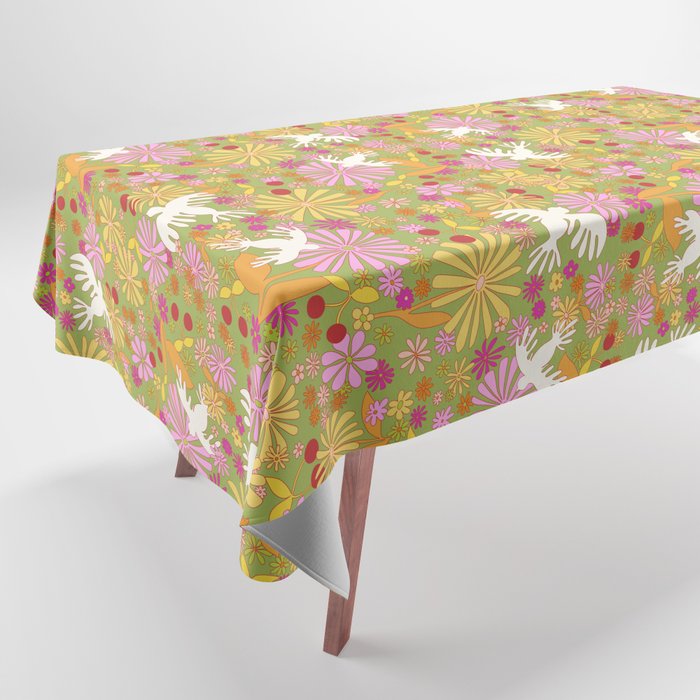 Birds & Flowers Tablecloth