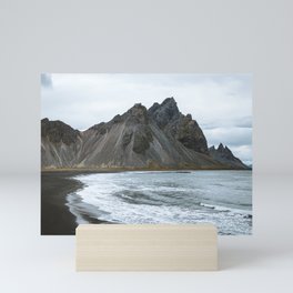 Iceland Mountain Beach Mini Art Print