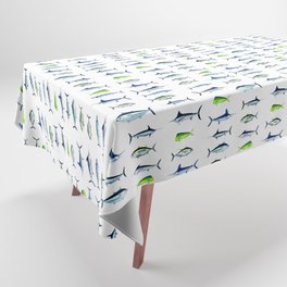 SPORT FISH Pattern Yellowfin tuna, Bluefin, Blue Marlin, White Marlin, Wahoo, Swordfish, Mahi-mahi Tablecloth