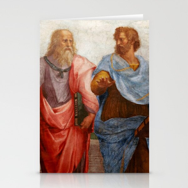raffaello sanzio - Aristotle and Plato, Greek Philosophers ,Raphael Stationery Cards