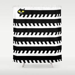 Cryptid Long Cat Shower Curtain