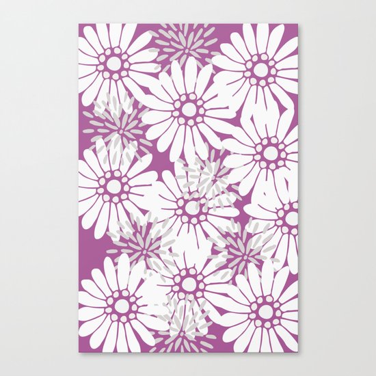 Summer Flowers Purple Canvas Print