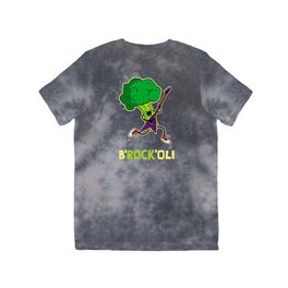 B'ROCK'OLI rocks! T Shirt | Healthy, Pun, Broccolirocks, Character, Broccoli, Rock, Cool, Guitarist, Rocker, Illustration 
