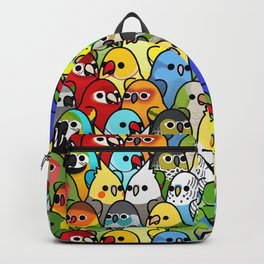 Too Many Birds!™ Bird Squad Classic Backpack | Parrot, Game, Graphicdesign, Macaw, Cockatiel, Digital, Bird, Ringneck, Conure, Birds 
