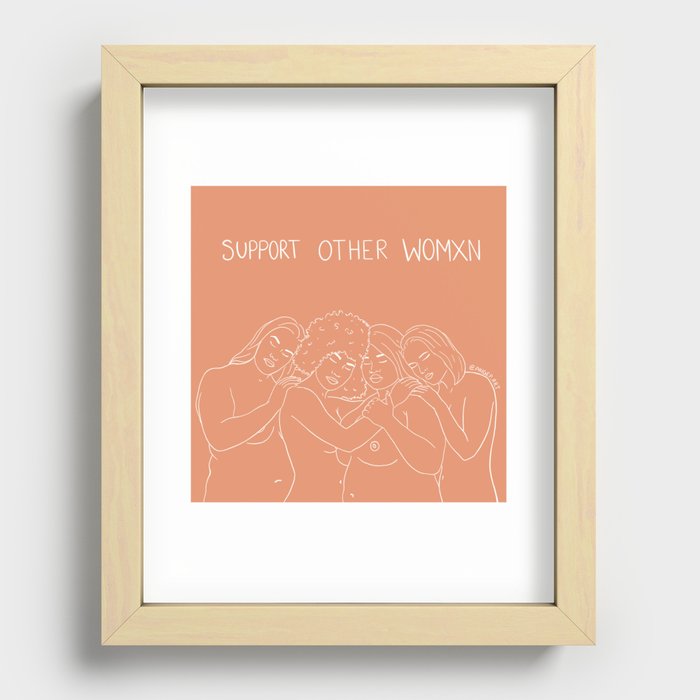 support other womxn Recessed Framed Print