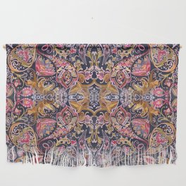 Painted Indian Paisley Pattern Wall Hanging