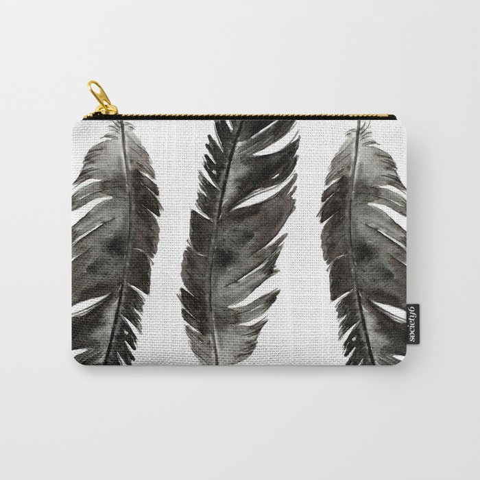 Three feathers Carry-All Pouch